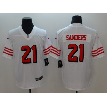 Men's NFL San Francisco 49ers #21 Deion Sanders White Untouchable Limited Stitched Jersey