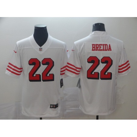 Men's San Francisco 49ers #22 Matt Breida White Color Rush Limited Stitched NFL Jersey