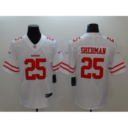 Men's San Francisco 49ers #25 Richard Sherman White Vapor Untouchable Limited Stitched NFL Jersey
