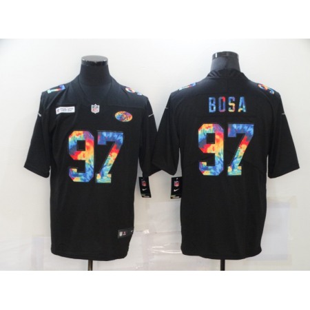 Men's San Francisco 49ers #97 Nick Bosa 2020 Crucial Catch Limited Stitched Jersey