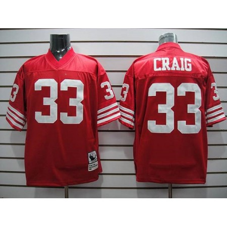 Mitchell and Ness 49ers #33 Roger Craig Stitched Red NFL Jersey