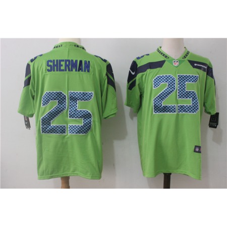 Men's Nike Seattle Seahawks #25 Richard Sherman Green Stitched NFL Vapor Untouchable Limited Jersey