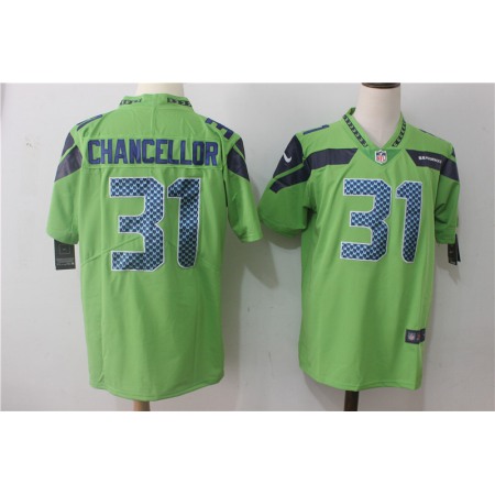 Men's Nike Seattle Seahawks #31 Kam Chancellor Steel Green Stitched NFL Vapor Untouchable Limited Jersey