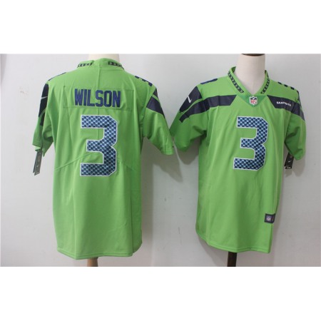 Men's Nike Seattle Seahawks #3 Russell Wilson Green Stitched NFL Vapor Untouchable Limited Jersey