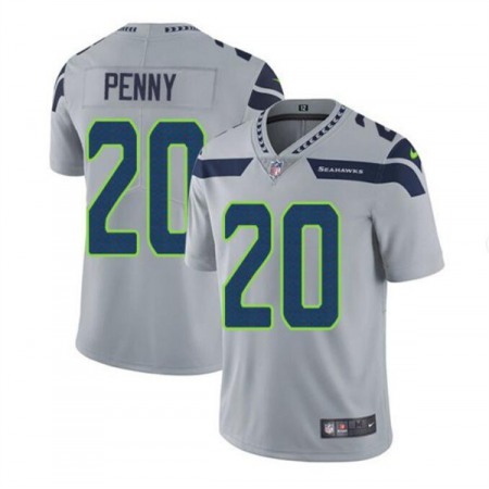 Men's Seattle Seahawks #20 Rashaad Penny Grey Vapor Untouchable Limited Stitched Jersey
