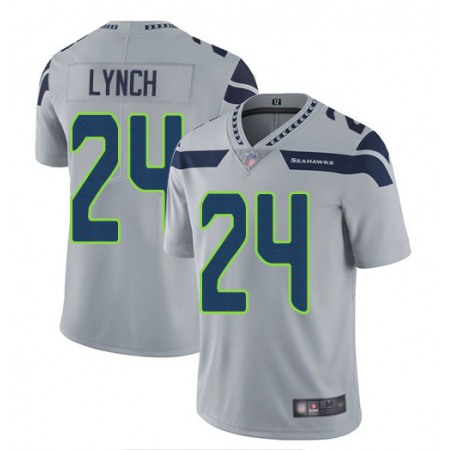 Men's Seattle Seahawks #24 Marshawn Lynch Grey Vapor Untouchable Limited Stitched NFL Jersey