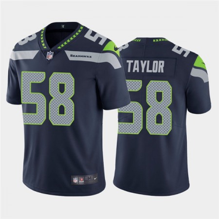 Men's Seattle Seahawks #58 Darrell Taylor Navy Vapor Untouchable Limited Stitched Jersey