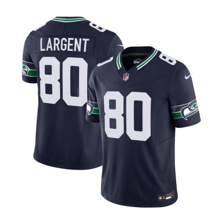 Men's Seattle Seahawks #80 Steve Largent 2023 F.U.S.E. Navy Limited Stitched Football Jersey