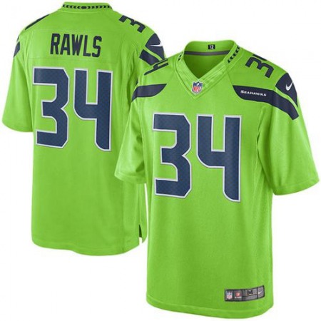 Nike Seahawks #34 Thomas Rawls Green Men's Stitched NFL Limited Rush Jersey