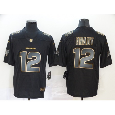 Men's Tampa Bay Buccaneers #12 Tom Brady 2019 Black Gold Edition Stitched NFL Jersey