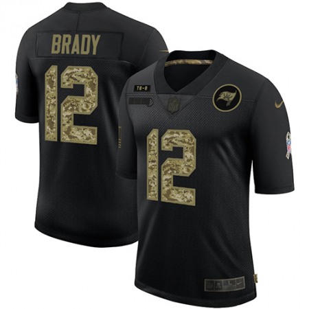 Men's Tampa Bay Buccaneers #12 Tom Brady 2020 Black Camo Salute To Service Limited Stitched Jersey