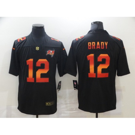 Men's Tampa Bay Buccaneers #12 Tom Brady 2020 Black Fashion Limited Stitched Jersey
