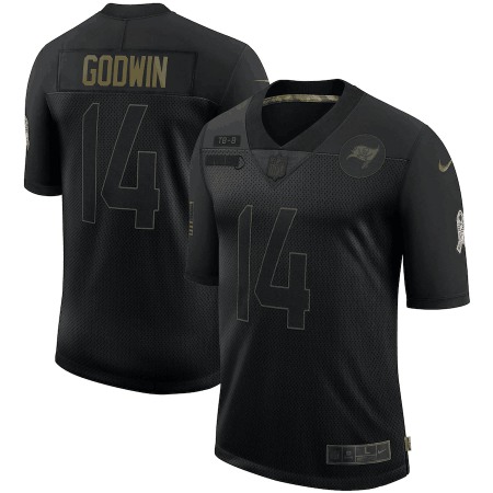 Men's Tampa Bay Buccaneers #14 Chris Godwin Black 2020 Salute To Service Limited Stitched Jersey
