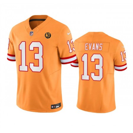 Men's Tampa Bay Buccaneers #13 Mike Evans Orange 2023 F.U.S.E. With John Madden Patch Vapor Limited Stitched Football Jersey