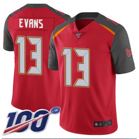 Men's Tampa Bay Buccaneers #13 Mike Evans Red 2019 100th Season Vapor Untouchable Limited Stitched NFL Jersey