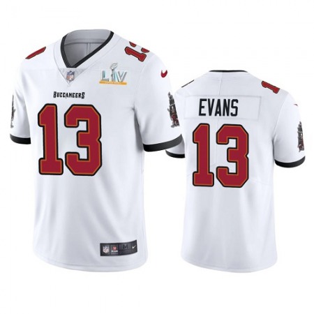 Men's Tampa Bay Buccaneers #13 Mike Evans White 2021 Super Bowl LV Limited Stitched Jersey