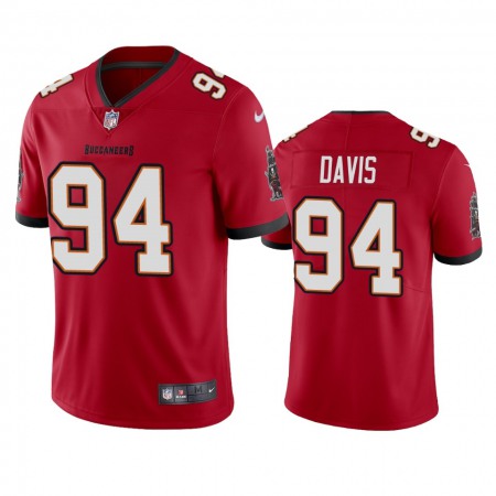 Men's Tampa Bay Buccaneers #94 Khalil Davis New Red Vapor Untouchable Limited Stitched Jersey