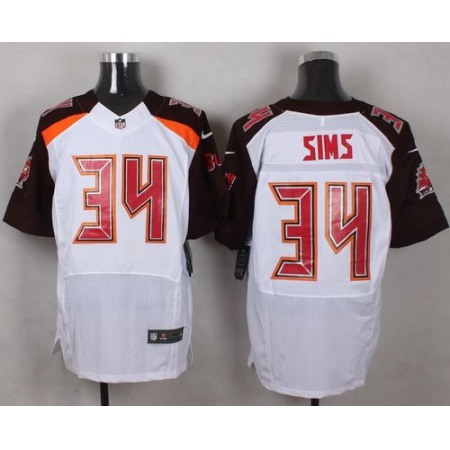 Nike Buccaneers #34 Charles Sims White Men's Stitched NFL New Elite Jersey
