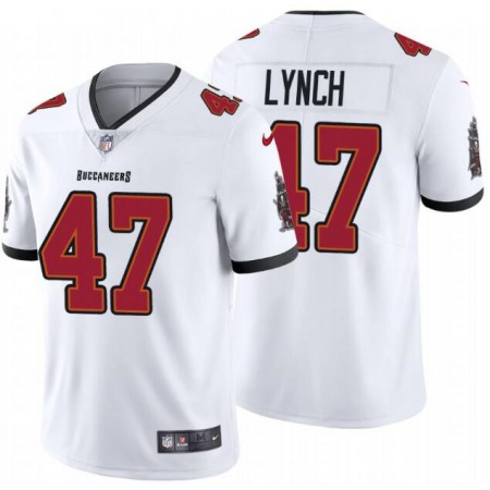 Men's Tampa Bay Buccaneers #47 John Lynch New White Vapor Untouchable Limited Stitched NFL Jersey