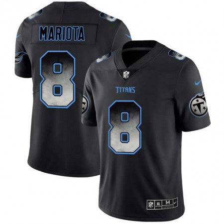 Men's Tennessee Titans #8 Marcus Mariota Black 2019 Smoke Fashion Limited Stitched NFL Jersey