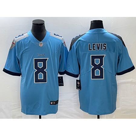 Men's Tennessee Titans #8 Will Levis Blue Vapor Untouchable Stitched Jersey