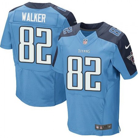 Nike Titans #82 Delanie Walker Light Blue Team Color Men's Stitched NFL Elite Jersey