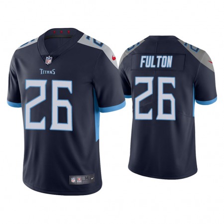 Men's Tennessee Titans #26 Kristian Fulton Navy Vapor Untouchable Stitched Jersey