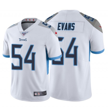 Men's Tennessee Titans #54 Rashaan Evans 100th White Vapor Untouchable Stitched Jersey