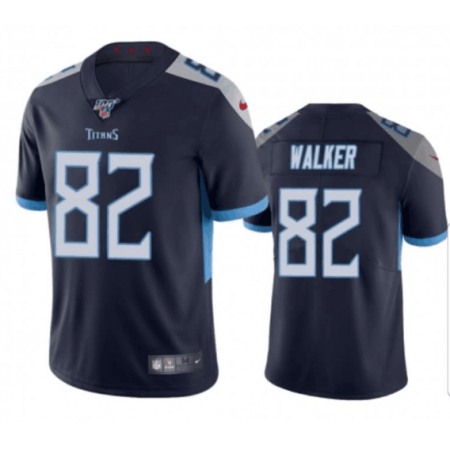 Men's Tennessee Titans #82 Delanie Walker Navy 2019 100th Season Vapor Untouchable Limited Stitched NFL Jersey
