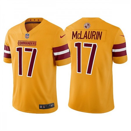 Men's Washington Commanders #17 Terry McLaurin Gold Vapor Untouchable Stitched Football Jersey