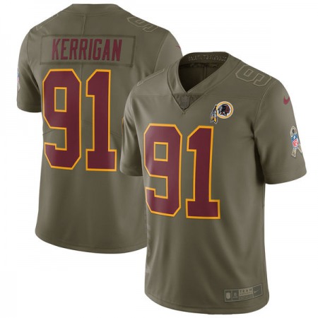 Men's Nike Washington Redskins #91 Ryan Kerrigan Olive Salute to Service Limited Stitched NFL Jersey