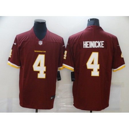 Men's Washington Football Team #4 Taylor Heinicke Red Vapor Untouchable Limited Stitched Jersey