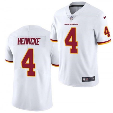 Men's Washington Football Team #4 Taylor Heinicke White Vapor Untouchable Limited Stitched Jersey