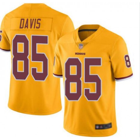 Men's Washington Redskins #85 Vernon Davis Gold Vapor Untouchable Limited NFL Stitched Jersey