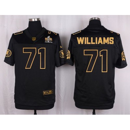 Nike Redskins #71 Trent Williams Black Men's Stitched NFL Elite Pro Line Gold Collection Jersey