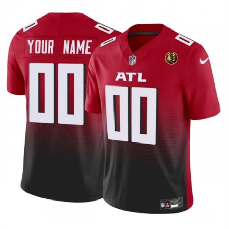 Men's Atlanta Falcons Active Player Custom Red 2023 F.U.S.E. With John Madden Patch Vapor Limited Stitched Football Jersey