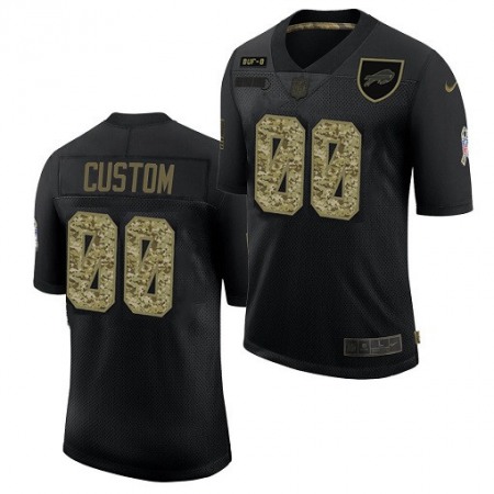 Men's Buffalo Bills Active Players Custom 2020 Black Salute To Service Limited Stitched Jersey