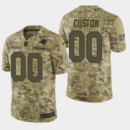 Men's Carolina Panthers Customized Camo Salute To Service NFL Stitched Limited Jersey