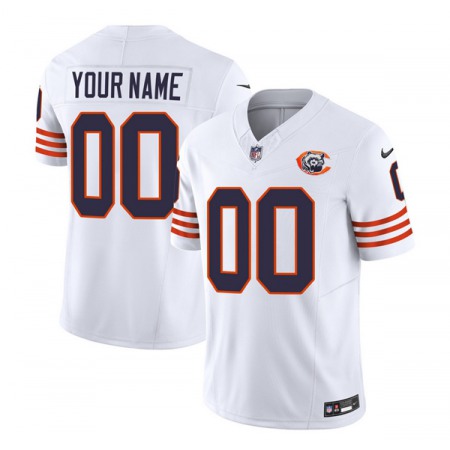 Men's Chicago Bears Active Player Custom 2023 F.U.S.E. White Throwback Limited Stitched Football Jersey