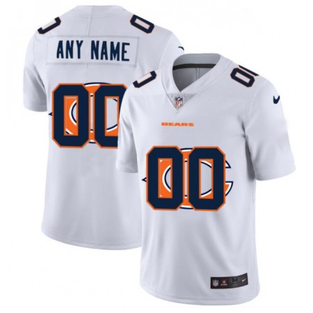 Men's Chicago Bears Customized 2020 White Team Big Logo Limited Stitched Jersey