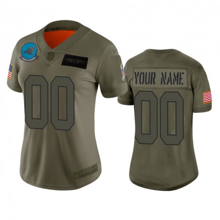 Women's Carolina Panthers Customized 2019 Camo Salute To Service NFL Stitched Limited Jersey(Run Small