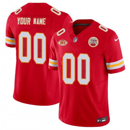 Men's Kansas City Chiefs Active Player Custom Red 2023 F.U.S.E. With "NKH" Patch Vapor Untouchable Limited Stitched Jersey