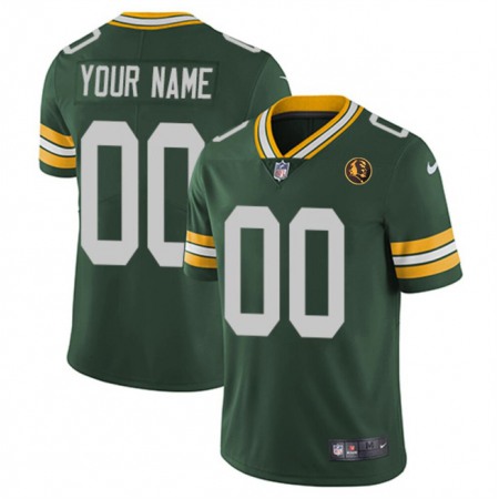 Men's Green Bay Packers Active Player Custom Green With John Madden Patch Vapor Limited Stitched Football Jersey