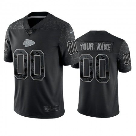Men's Kansas City Chiefs Active Player Custom Black Reflective Limited Stitched Football Jersey