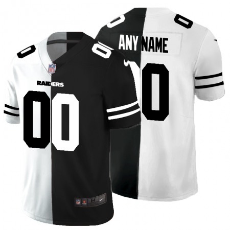 Men's Las Vegas Raiders ACTIVE PLAYER Custom Black & White Split Limited Stitched Jersey