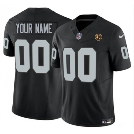 Men's Las Vegas Raiders Active Player Custom Black 2023 F.U.S.E. With John Madden Patch Vapor Limited Stitched Football Jersey