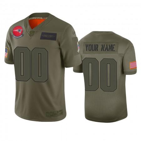 Men's New England Patriots Customized 2019 Camo Salute To Service NFL Stitched Limited Jersey