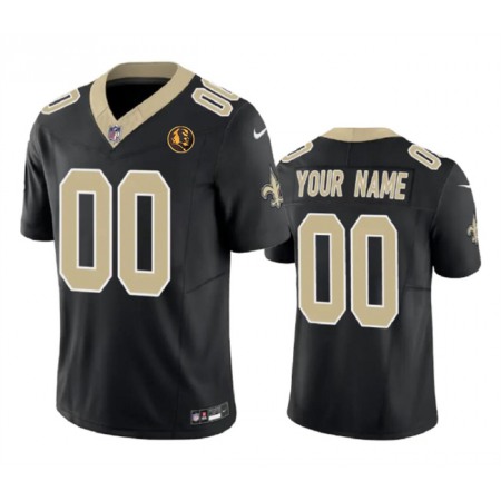 Men's New Orleans Saints Active Player Custom Black 2023 F.U.S.E. With John Madden Patch Vapor Limited Stitched Football Jersey