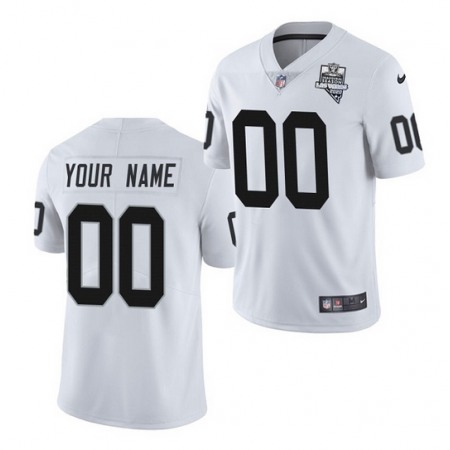 Women's Las Vegas Raiders Customized White Inaugural Season Vapor Limited Stitched Jersey(Run Small