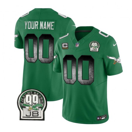 Men's Philadelphia Eagles Active Player Custom Green 2023 F.U.S.E. Throwback Vapor Untouchable Limited Stitched Football Jersey